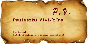 Pauleszku Viviána névjegykártya